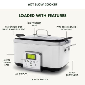 GreenPan Elite 8-in-1 Programmable Slow Cooker