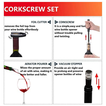 Air Pump Wine Opener Set - Perfect Gift for Wine Lovers