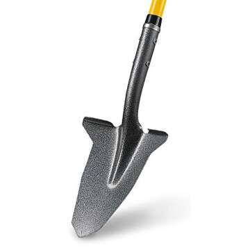 Spear Head Spade Gardening Shovel with Steel Handle and D-Grip for Efficient Digging and Planting