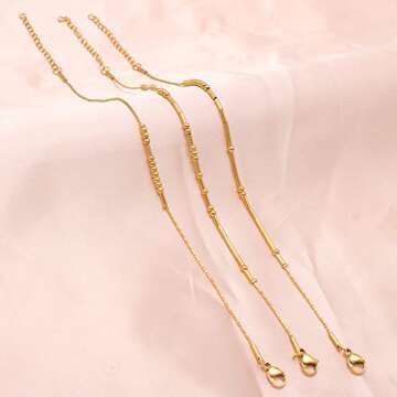 JoycuFF Just Dance Morse Code Bracelets for Women Inspirational Dancer Gifts for Best Friend Mom Sister Daughter Birthday Mother's Day Christmas Gold Beaded Bracelet Jewelry for Her Unique