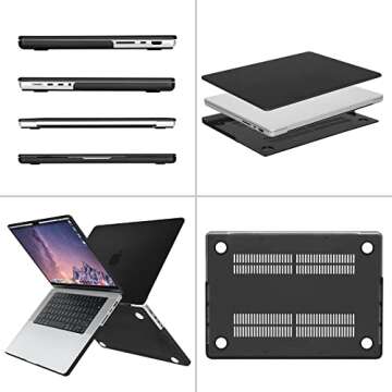 MOSISO Compatible with MacBook Pro 16 inch Case 2025 2024 2023 2022 2021 M4 M3 M2 M1 A3403 A3186 A2991 A2780 A2485 Pro Max, Plastic Hard Shell&Keyboard Cover&Screen Film&Storage Bag, Black