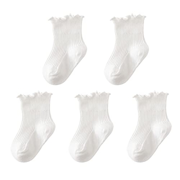 WATOCHE Cute Ruffled Socks for Baby Girls 0-5 Years