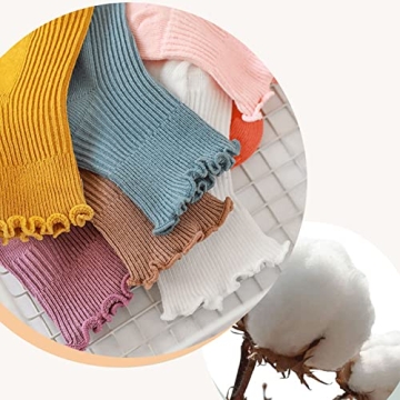 WATOCHE Cute Ruffled Socks for Baby Girls 0-5 Years