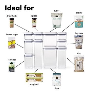 OXO Airtight Food Storage 10-Piece Set for Kitchen Organization