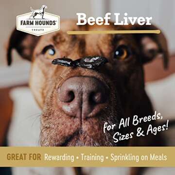 Farm Hounds - Beef Liver - Premium Natural Beef Liver Jerky For Dogs - Made From 100% Humanely Raise...