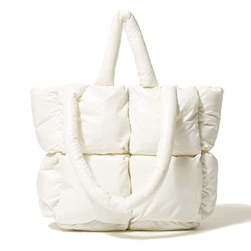 Women Quilted Puffer Tote Bag - Stylish & Spacious