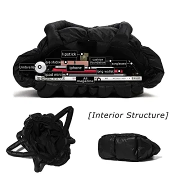 Women Quilted Puffer Tote Bag - Stylish & Spacious