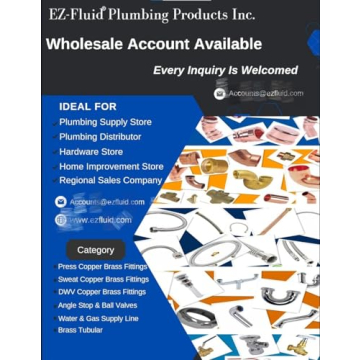 EZ-FLUID 1/4" Braided Water Line Connector Kit