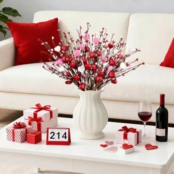 Yunfan Valentine's Heart Berry Picks for Decor and Gifts