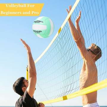 PETIT MANON Volleyball Official Size 5, Volleyball Kit for Indoor Outdoor Play,Soft Volleyball Beach...