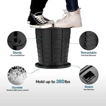 TRIPTIPS Portable Toilet - Adjustable, Lightweight & Versatile