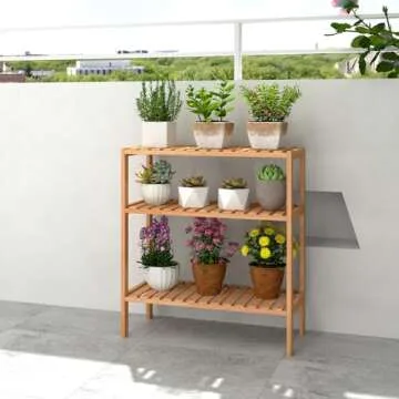 Elepude Bamboo 3-Tier Bathroom Shelf - Eco-Friendly Storage