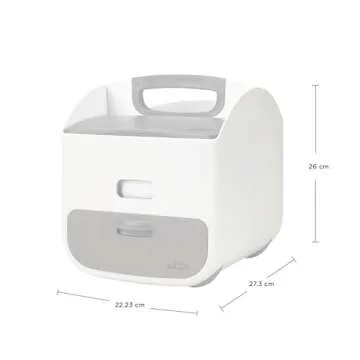 Ubbi Portable Diaper Changing Station Diaper Storage Caddy Organizer with Folding Changing Mat, Stores Baby Diapers, Wipes and Baby Accessories, Gray