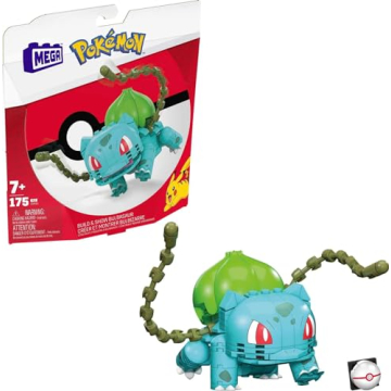 Mega Pokémon Building Toys Set Build & Show Bulbasaur with 175 Pieces, Articulated and Poseable, 4 ...