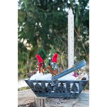 Unique Advent Festive Christmas Calendar Candle, Designed by Nordic Hygge, Santa Gold, 25 Numbers, C...