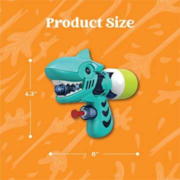 Sloosh 6 Pack Animal Water Gun for Kids, Water Blaster Squirt Guns and Pump Super Water Soakers for Kids Summer Swimming Pool Beach Outdoor Water Activity Fighting Play Toys Random Color