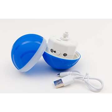 BarxBuddy Busy Ball Interactive Cat & Dog Toy - (Heavy Duty - Incredibly Durable & Peppy) Automatic & Self Rolling Wicked Pet Ball for Hard Surfaces - 3 Interactive Speeds - Rechargeable