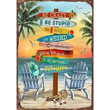 Graman Retro Tin Signs Vintage Signs Beach Canvas Print Surfing Boards8x12inch