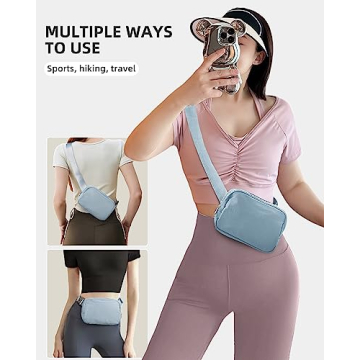 Stylish Light Blue Fanny Pack for Running & Sports