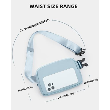 Stylish Light Blue Fanny Pack for Running & Sports