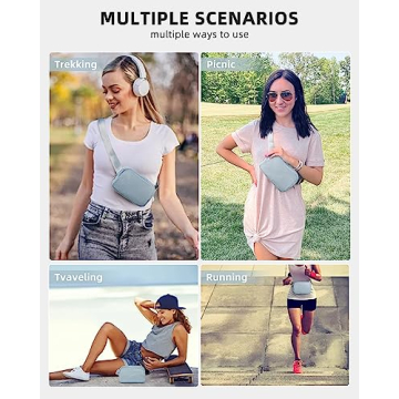 Stylish Light Blue Fanny Pack for Running & Sports