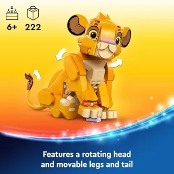 LEGO Disney Simba Buildable Toy for Kids - Fun Gift