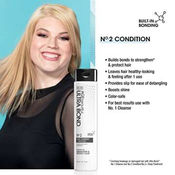 ULTRA BOND No. 2 Color-Safe Conditioner - Strengthen, Protect & Add Shine to Hair | Built-in Bonding Formula - Perfect for Lightened Hair, 10.1 Fl Oz