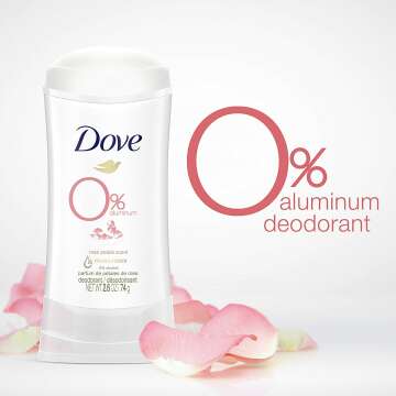 Dove Rose Petals 0% Aluminum Free Deodorant 3-Pack