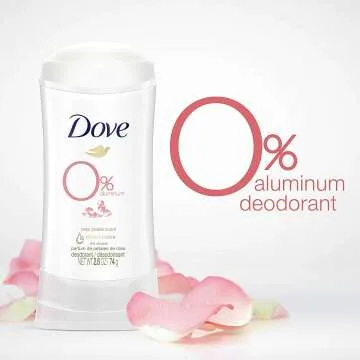 Dove Rose Petals 0% Aluminum Free Deodorant 3-Pack