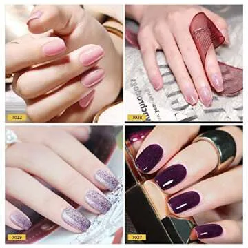 AZUREBEAUTY Gel Nail Polish Set with 8 Colors