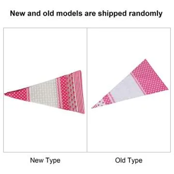 FTVOGUE 50 Piece Clear Cone-Shaped Treat Popcorn Bags Treat Bags Cellophane Candy Bags with Twist Ties(Pink)