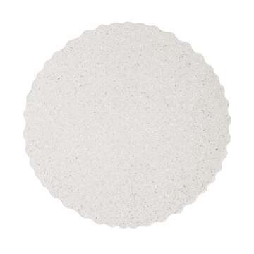 JONATHAN Y TBL1102B Louisa 19" Modern Art Deco Tambour Indoor/Outdoor Accent Table Art Deco, Minimalist, Contemporary, Bohemian, Mid-Century, Patio, Garden, Bathroom,Living Room, Cream Terrazzo Finish