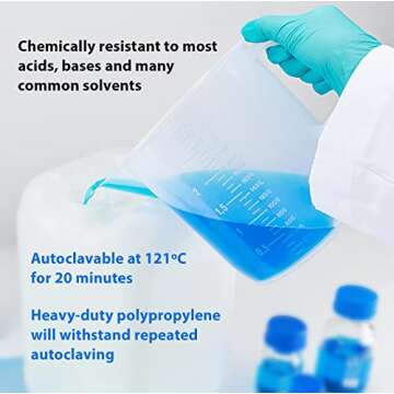 Durable Globe Scientific 3000mL Beaker for Labs