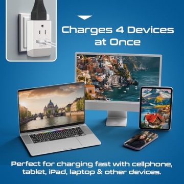 Ceptics European Plug Adapter with USB Charging