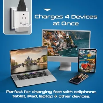 Ceptics European Plug Adapter with USB Charging