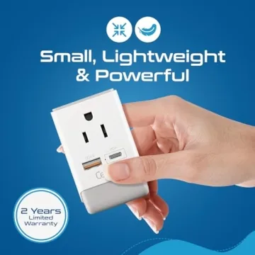 Ceptics European Plug Adapter with USB Charging