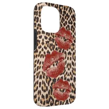 Stylish iPhone 14 Pro Max Cheetah Print Kiss Case