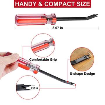 Staple Remover, Staple Puller, Upholstery Tools Staple Lifter, Double Prongs Design, Tack Puller Nai...