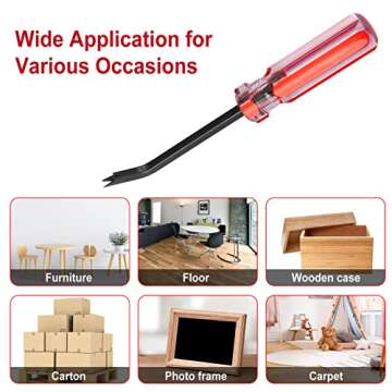 Staple Remover, Staple Puller, Upholstery Tools Staple Lifter, Double Prongs Design, Tack Puller Nail Puller for Removing Various Staples for Furniture, Floor, Wooden Case, Carton, Photo Frame, Carpet