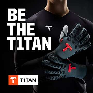 T1TAN Dark Beast + LC Goalkeeper Gloves for Superior Grip