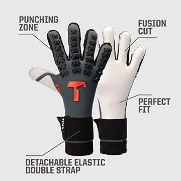 T1TAN Dark Beast + LC Goalkeeper Gloves for Superior Grip