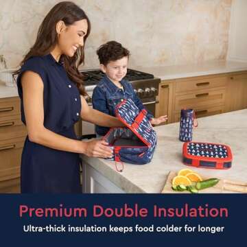 Bentgo Kids Lunch Bag - Durable, Double-Insulated Lunch Bag for Kids 3+; Holds Lunch Box, Water Bott...