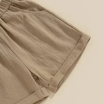 Shop the Karuedoo Toddler Summer Cotton Linen Outfit Set