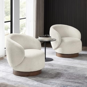 KISLOT Swivel Accent Chair Round Barrel Armchair Comfort & Style
