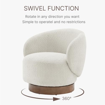 KISLOT Swivel Accent Chair Stylish Comfort for Any Space