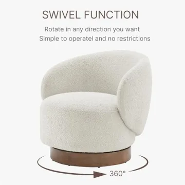 KISLOT Swivel Accent Chair Stylish Comfort for Any Space