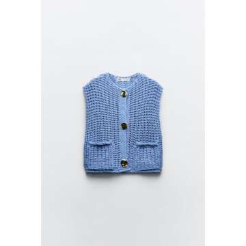 Argeousgor Women Y2k Knitted Vest Button Down Sleeveless Tank Top Crew Neck Vintage Crop Tops Cute G...