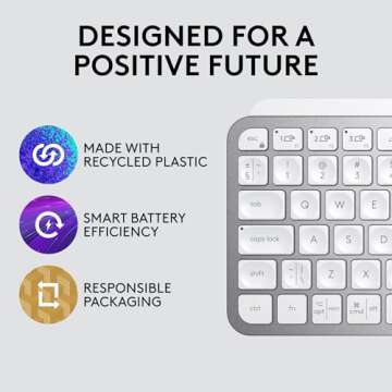 Logitech MX Keys Mini Minimalist Wireless Illuminated Keyboard, Compact, Bluetooth, Backlit, USB-C, Compatible with Apple macOS, iOS, Windows, Linux, Android, Metal Build - Pale Gray