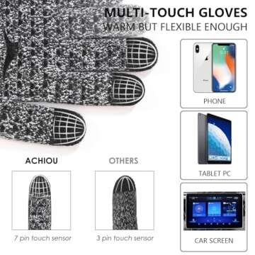 Achiou Winter Gloves - Stylish Touchscreen Warmth for All