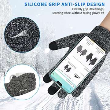 Achiou Winter Gloves for Touch Screen and Warmth